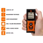 WEN 120-Foot Digital Laser Distance Measure with Backlit LED Screen thumbnail 3
