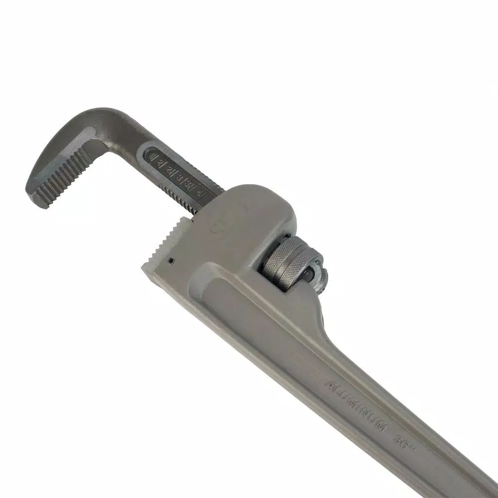 Steel Dragon Tools 18 in. Aluminum Straight Pipe Wrench, 2.5 in. Capacity