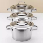 BergHOFF Essentials Manhattan 10-Piece Stainless Steel Cookware Set with Glass Lids, Induction Ready thumbnail 4