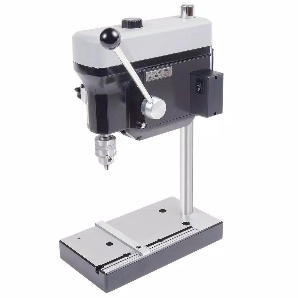 MicroLux 7 in. 3-Speed High-Torque Mini Drill Press with 1/4 in. Chuck