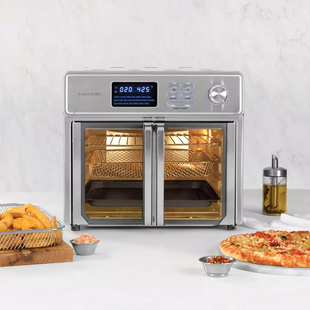Kalorik Digital Maxx 26 qt. Stainless Steel Air Fryer Oven with Rotisserie