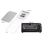 Courant 2-Slice Compact Toaster Oven with Bake Tray and Toast Rack, Black thumbnail 4