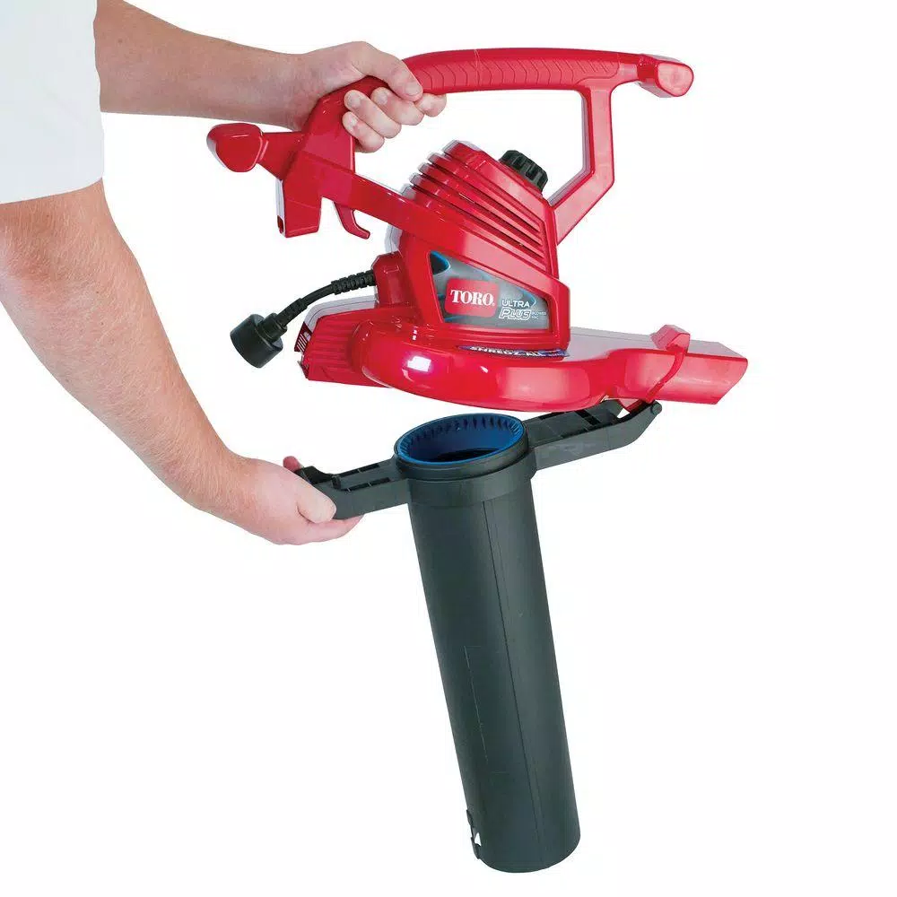 Toro UltraPlus 12 Amp Electric Leaf Blower, Vacuum, and Mulcher - 250 MPH, 350 CFM