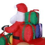 Luxen Home 7 ft. Santa and Sleigh Inflatable with LED Lights thumbnail 3