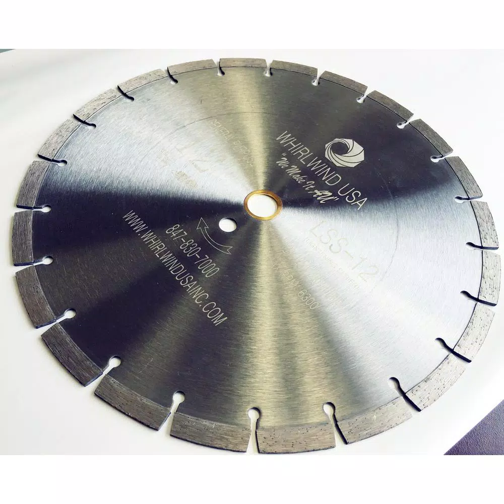 Whirlwind USA 12 in. Segmented Diamond Blade for Concrete, Stone, Brick, and Masonry
