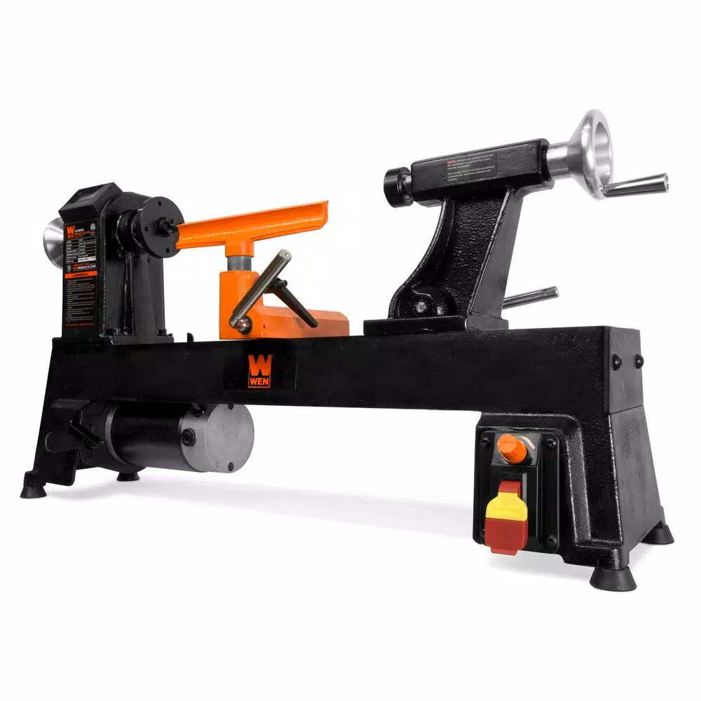 WEN 12 in. x 18 in. Variable Speed Wood Lathe, 4.5 Amp, Cast Iron