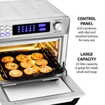 Ovente 1700W Stainless Steel Digital Air Fryer Rotisserie Convection Oven & Dehydrator, 25L thumbnail 3