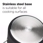 Ecolution Symphony 8-Piece Aluminum Nonstick Cookware Set with Hydrolon PFOA-Free Coating, Slate thumbnail 4