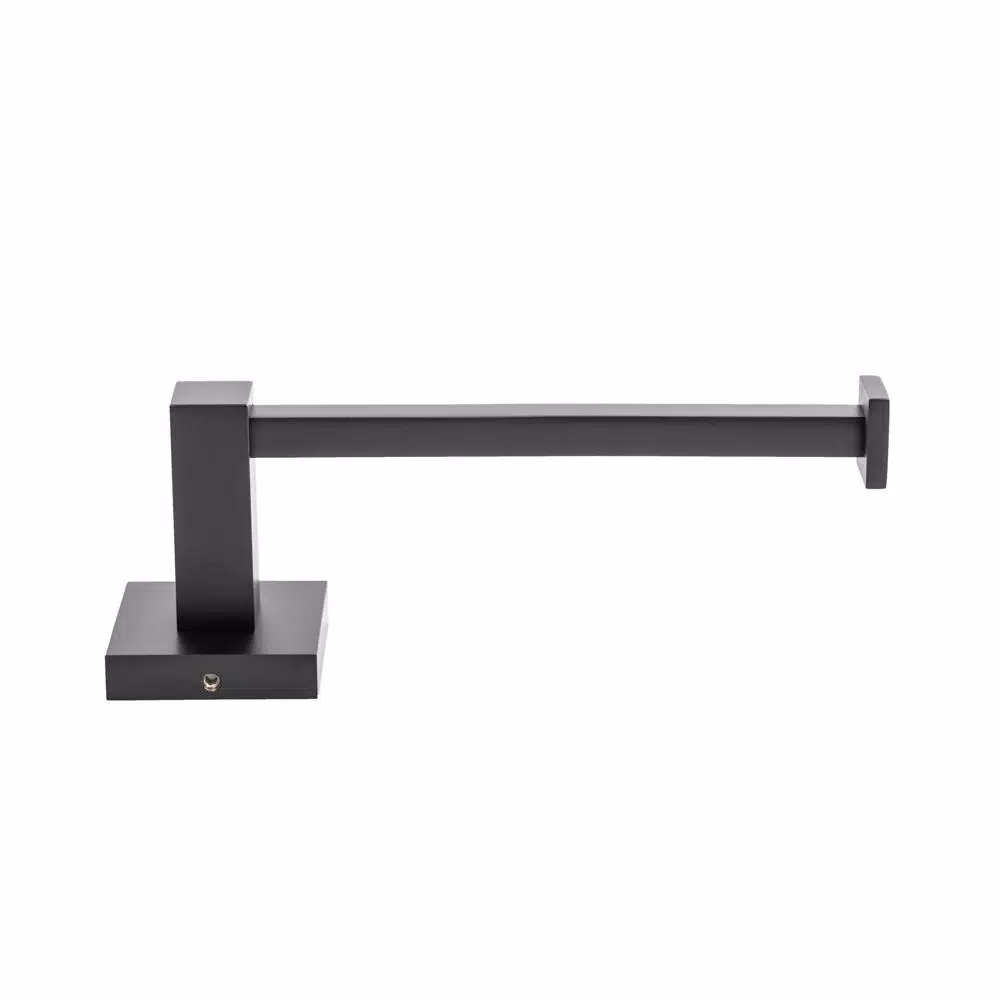 Italia Trieste Matte Black Toilet Paper Holder - Modern Solid Brass Wall Mount