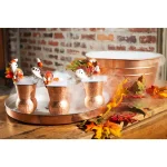 Abigails Element Collection Round Hammered Copper Serving Tray thumbnail 3