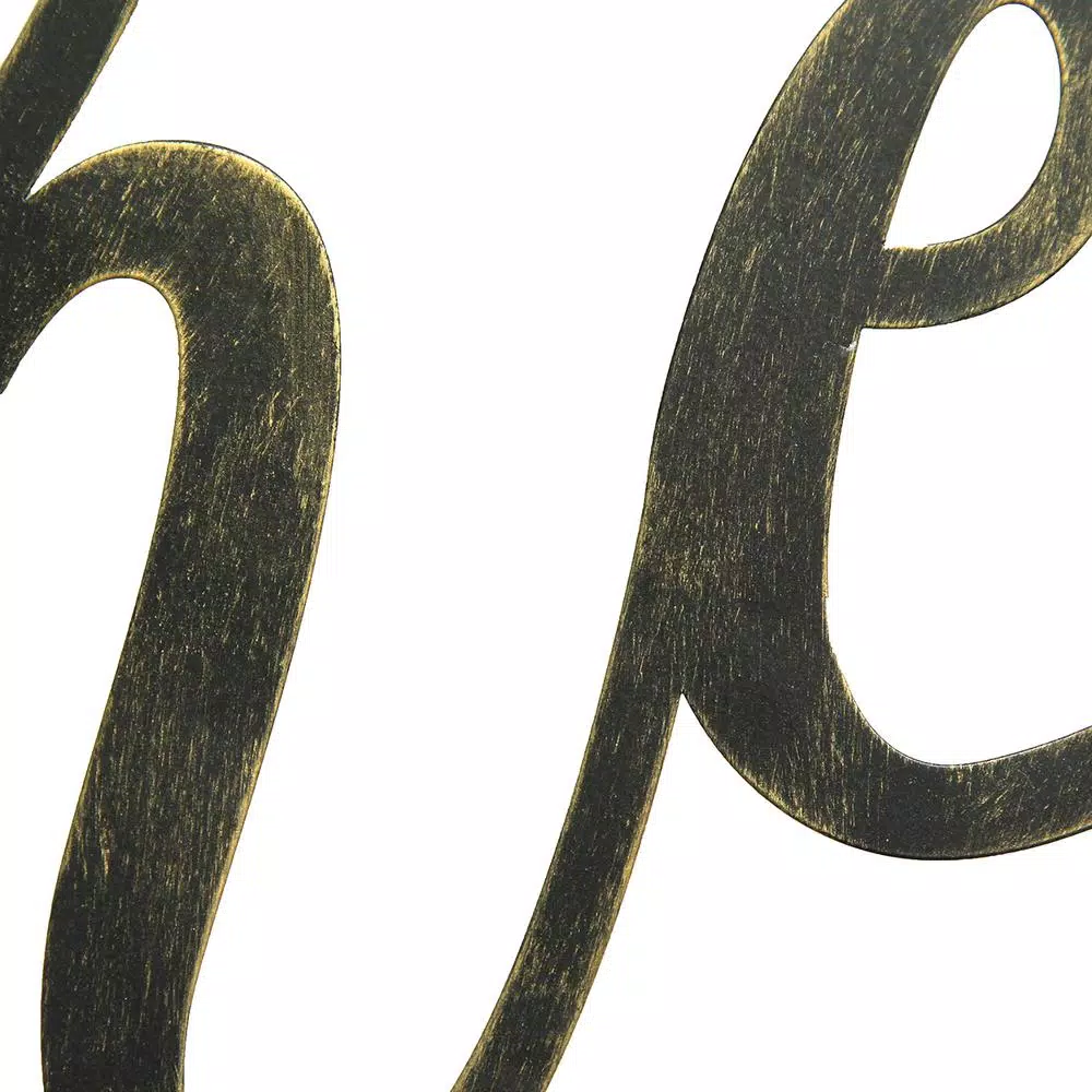 Stratton Home Decor Black Gather Script Metal Wall Decor