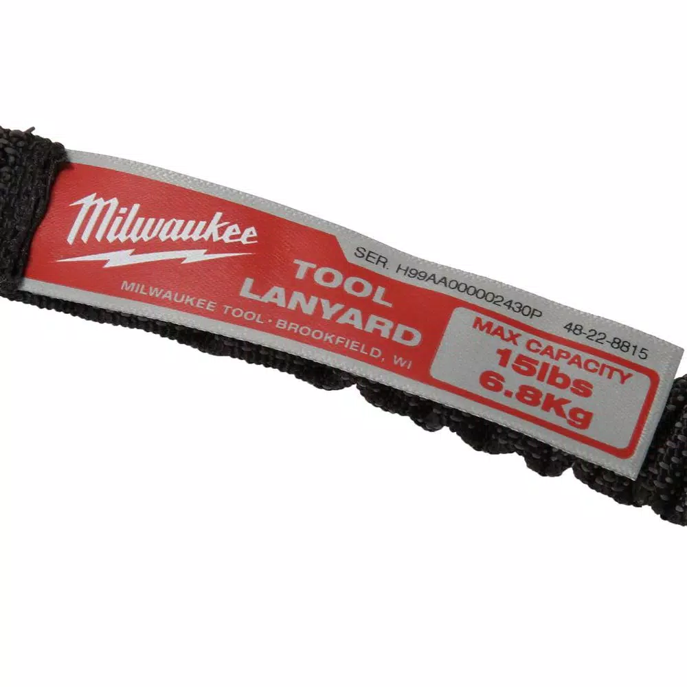 Milwaukee 15 lb. Locking Tool Lanyard, Black