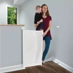 KidCo Safeway Retractable Wall Mounted Baby Gate, 33.5 in. H, White thumbnail 2