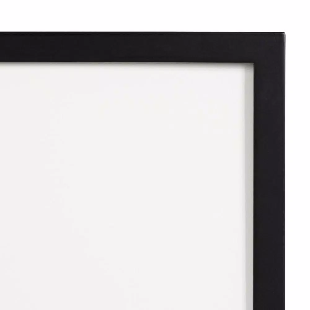 DesignOvation Gallery 13 x 16 in. Black Wood Picture Frame with White Mat for 8 x 10 in. Photos