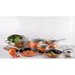 Gotham Steel 15-Piece Non-Stick Copper Cast Textured Cookware and Bakeware Set thumbnail 3