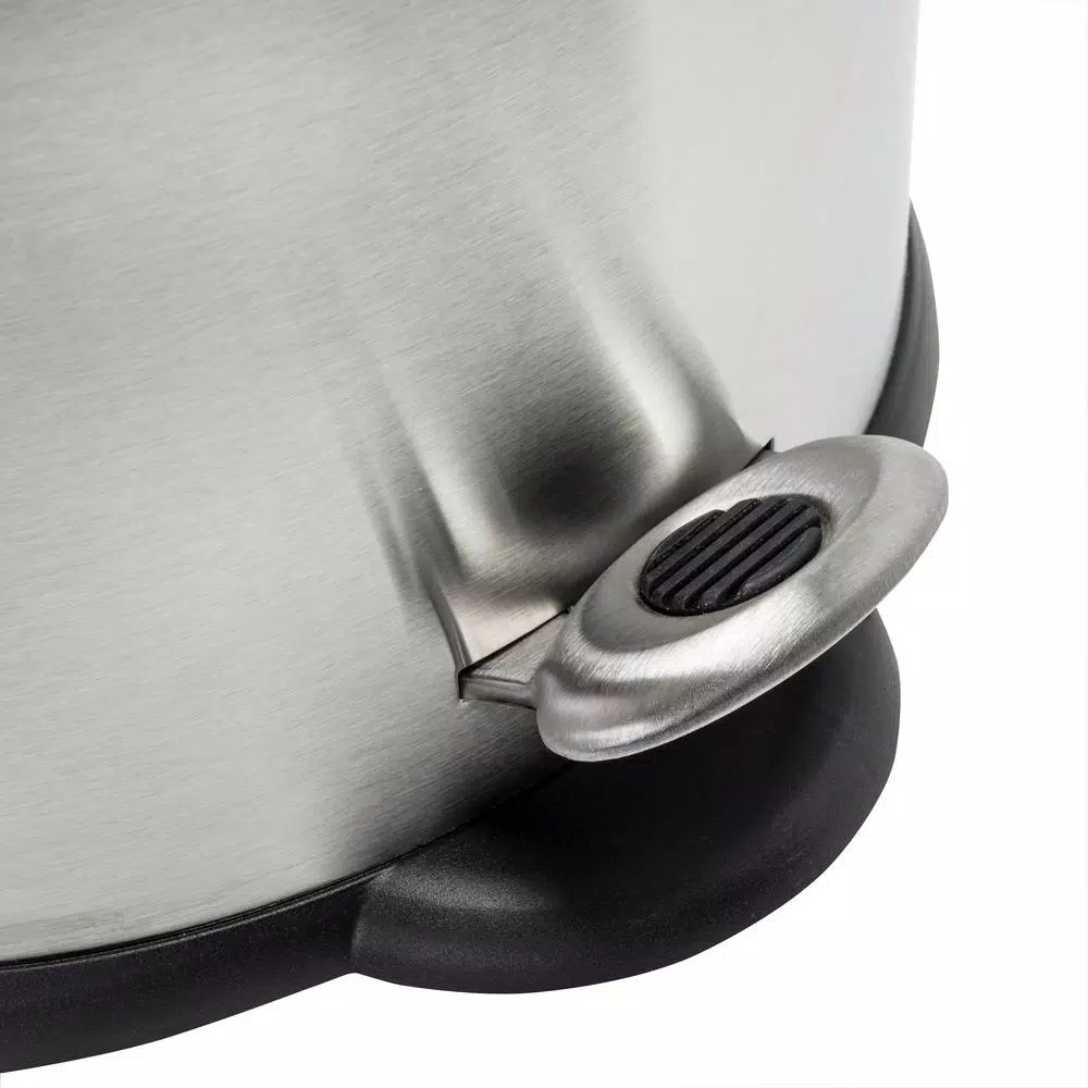 Honey-Can-Do 3.2 Gal. Stainless Steel Oval Step-On Trash Can with Removable Inner Bucket