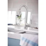 Moen Kleo Single-Handle Pull-Down Kitchen Faucet with Soap Dispenser, Spot Resist Stainless thumbnail 6