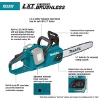 Makita 18V X2 LXT 36V Cordless Blower and 14 in. Chainsaw Combo Kit with (2) 5 Ah Batteries and Charger thumbnail 11