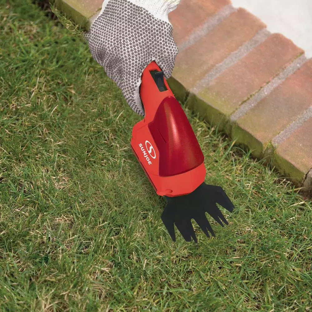 Sun Joe HJ604C 2-in-1 Cordless 7.2V Grass Shear and Hedge Trimmer, Red