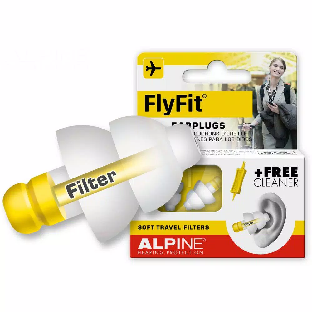 Alpine FlyFit ThermoShape Earplugs for Pressure Regulation and Noise Reduction