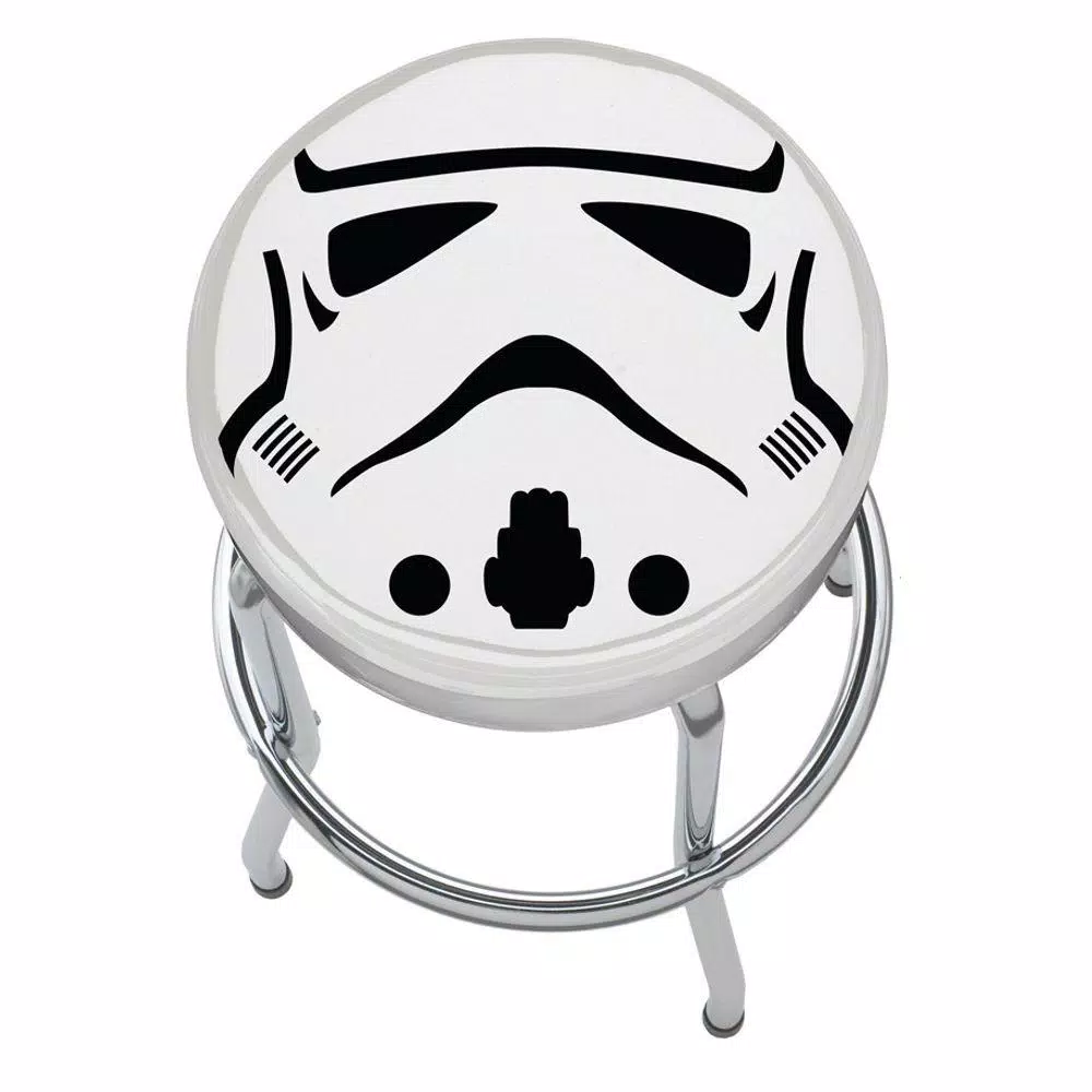 Plasticolor Star Wars Stormtrooper Officially Licensed Garage Stool with Chrome Steel Construction