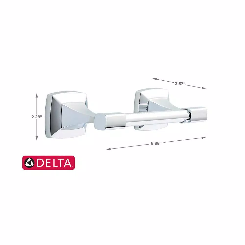 Delta Portwood 4-Piece Polished Chrome Bath Accessory Set with 24 in. Towel Bar