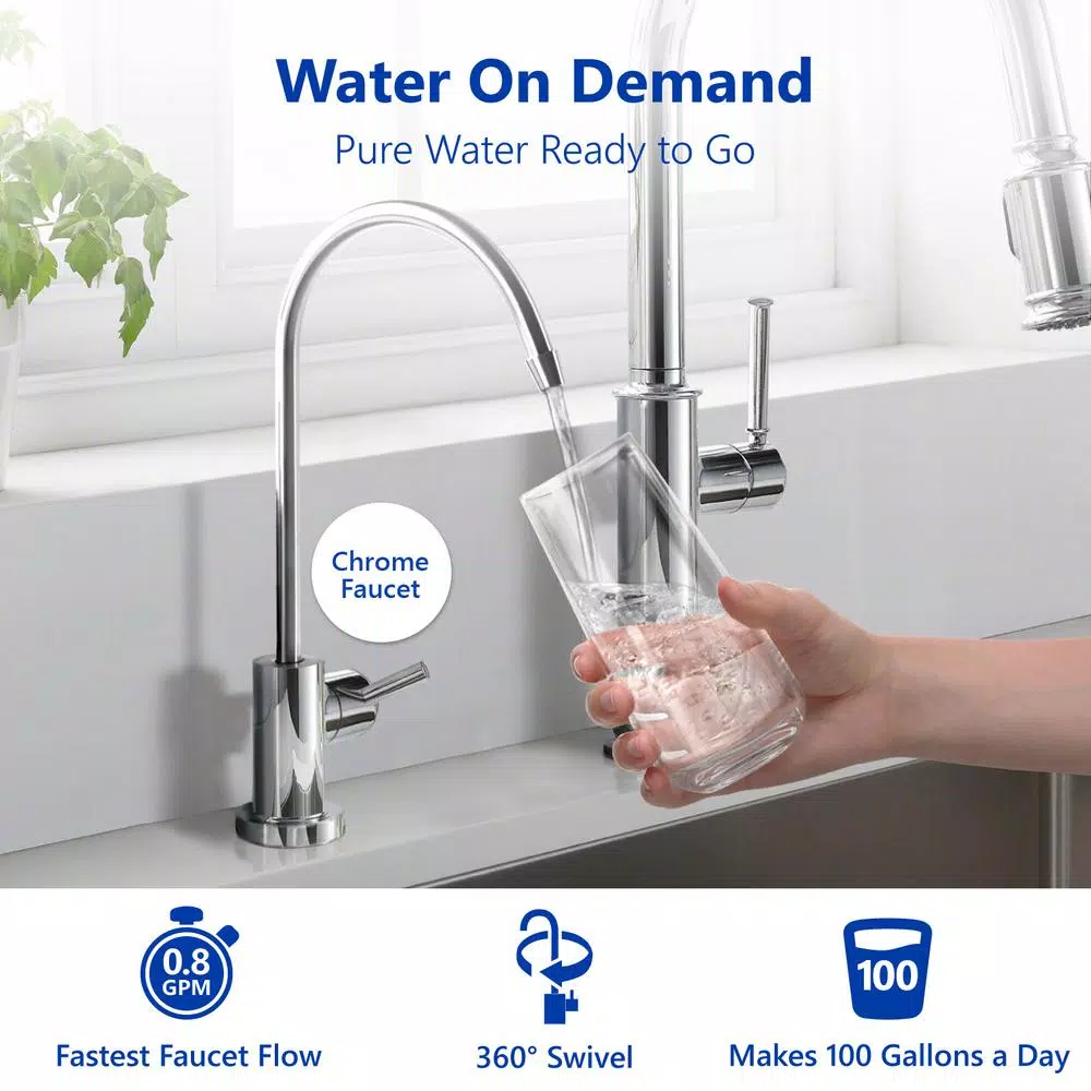 Express Water 11-Stage UV Reverse Osmosis Alkaline Water Filtration System with Tank and Faucet, 100 GPD