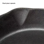 Ecolution Farmhouse 9.5 in. Cast Iron Frying Pan, Pre-Seasoned Black thumbnail 5