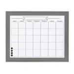 DesignOvation Bosc Monthly Dry Erase Magnetic Calendar Wall Organizer with Frame thumbnail 1