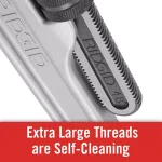 RIDGID 848 48 in. Aluminum Straight Pipe Wrench thumbnail 10