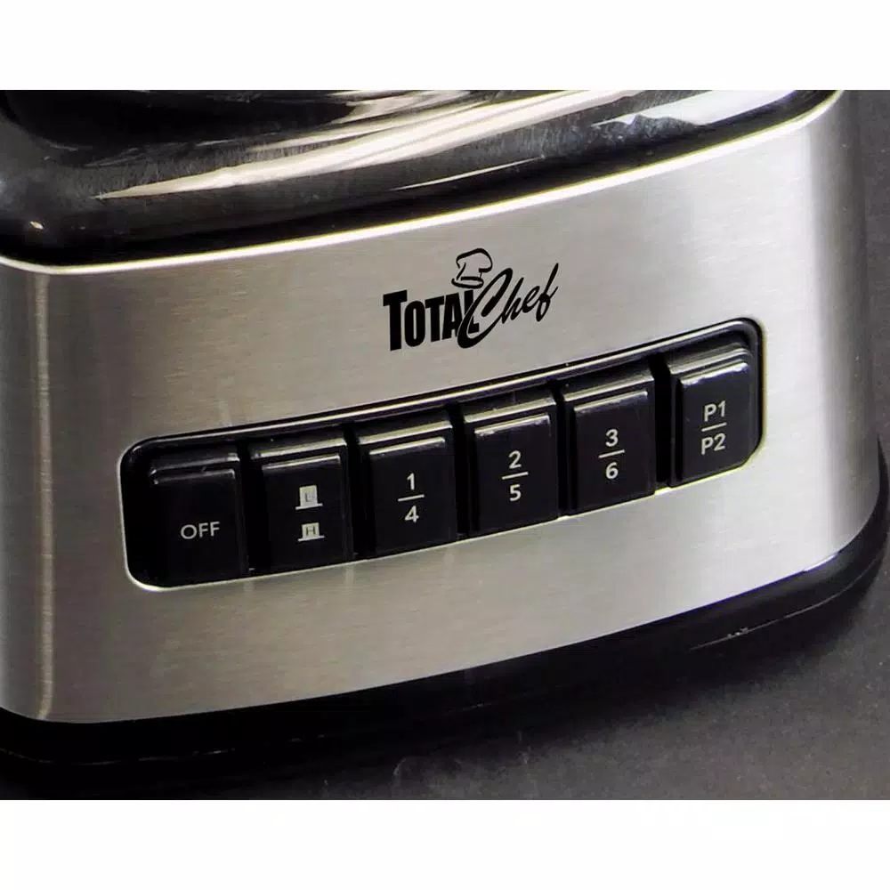Total Chef 500-Watt 8-Speed Stand Blender with 50 oz. Glass Pitcher, Black