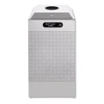 Rubbermaid Commercial Products Silhouette 29 Gal. Silver Square Steel Recycling Container for Cans and Bottles thumbnail 2