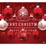My Door Decor 7 ft. x 8 ft. Red Ornaments Christmas Garage Door Banner Mural thumbnail 1