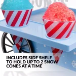 Nostalgia Vintage 160 oz. Snow Cone Maker in Blue with Reusable Cones and Ice Scoop thumbnail 6