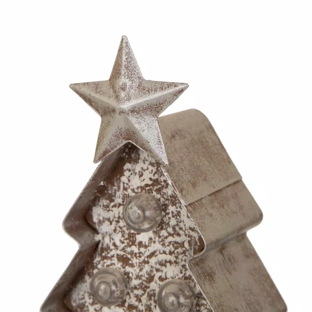 Glitzhome Marquee LED Christmas Tree and Star Stocking Holder Set of 2