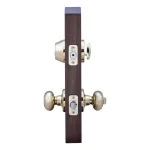 Copper Creek Colonial Polished Brass Entry Door Knob with Single Cylinder Deadbolt Combo Pack thumbnail 3