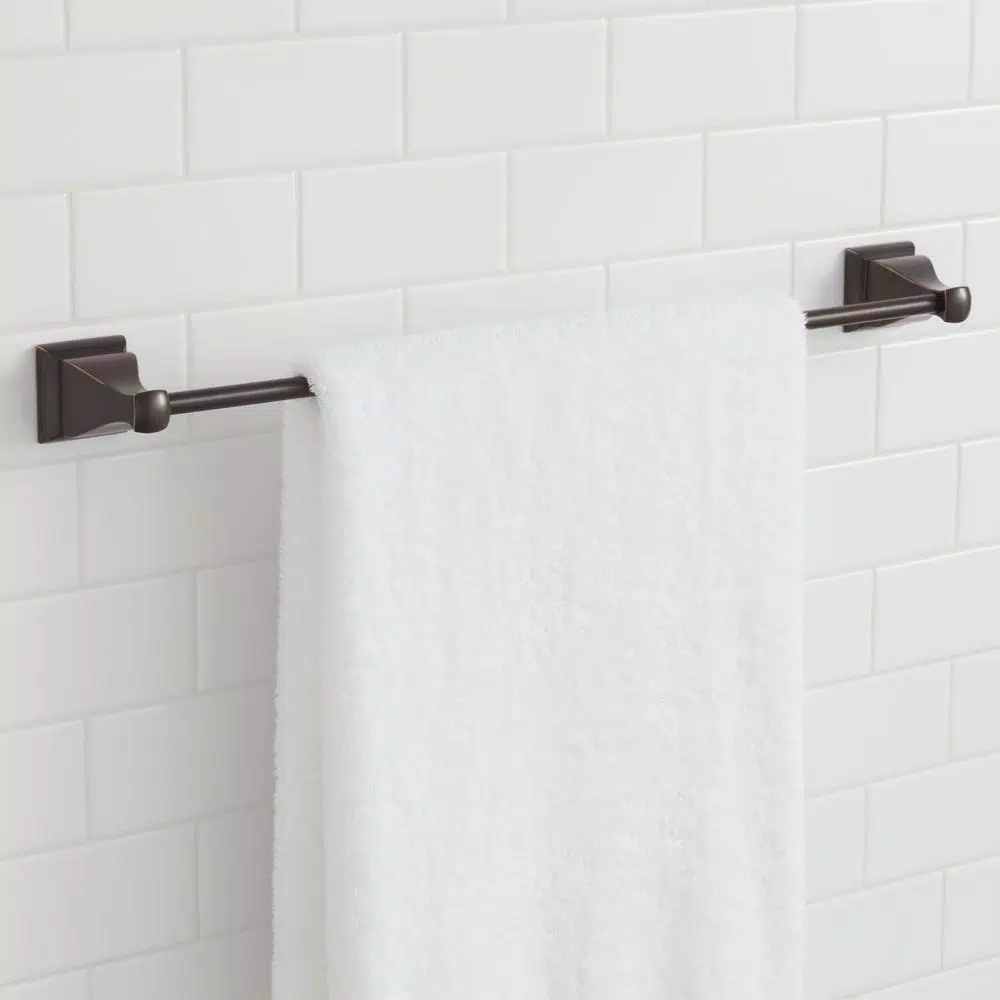 Glacier Bay Milner 24 in. Single Towel Bar in Bronze