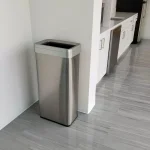iTouchless 21 Gal. Stainless Steel Slim Rectangular Open Top Commercial Trash Can with Dual Deodorizer thumbnail 4