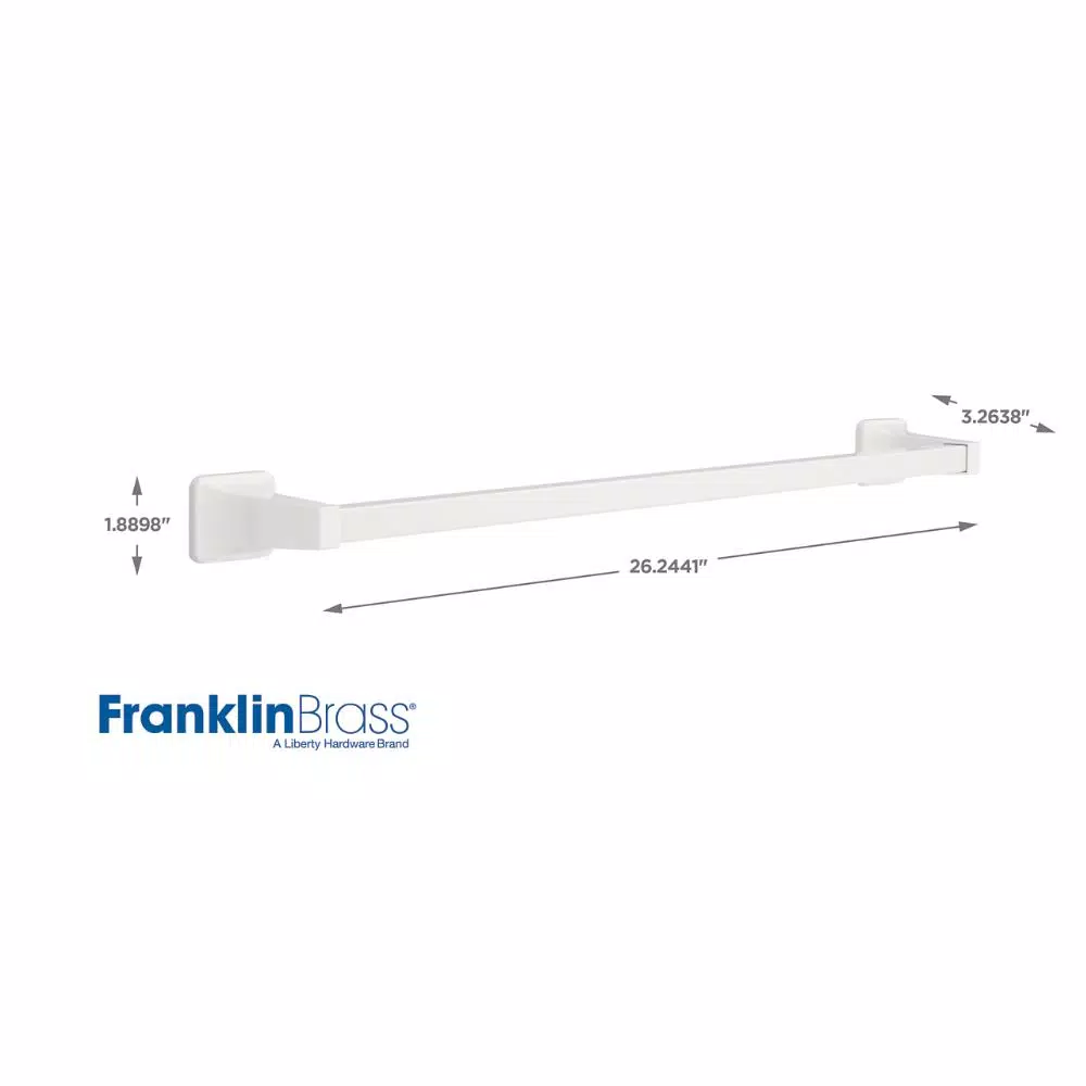 Franklin Brass Futura 24 in. White Towel Bar