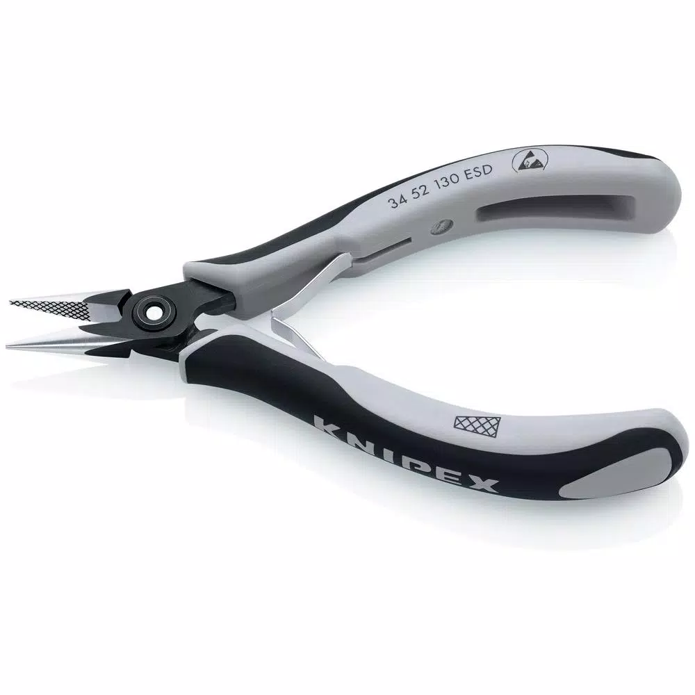 KNIPEX 5-1/4 in. Precision Electronics Gripping Pliers with ESD Handles