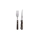 Tramontina Churrasco 8-Piece Steak Knife and Fork Set with Dark Brown Poly-Wood Handles thumbnail 4