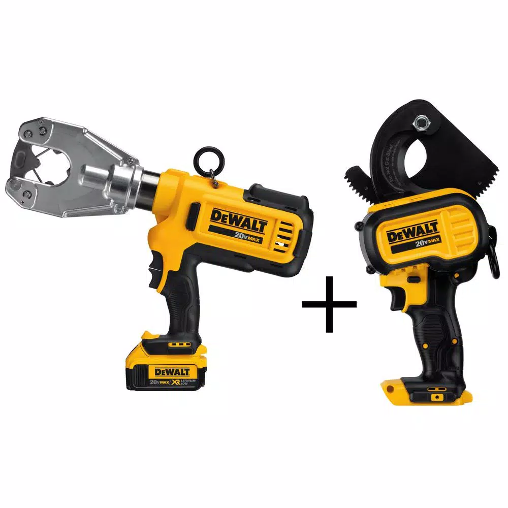 DEWALT 20V MAX Cordless Dieless Cable Crimping and Cutting Tool Kit with (2) 4.0Ah Batteries & Charger