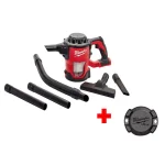 Milwaukee M18 18V Cordless Lithium-Ion Compact Vacuum with ONE-KEY Tick Tool and Equipment Tracker thumbnail 1