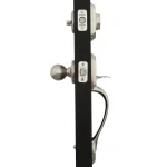 Kwikset Belleview Satin Nickel Single Cylinder Handleset with Polo Knob and SmartKey Security thumbnail 3
