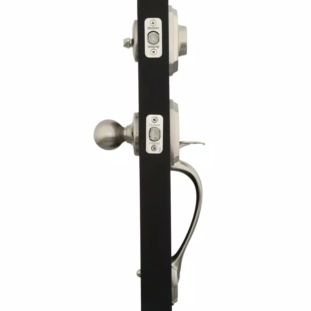 Kwikset Belleview Satin Nickel Single Cylinder Handleset with Polo Knob and SmartKey Security