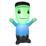 Unbranded 5-ft. Inflatable Monster Halloween Outdoor Decor thumbnail 1