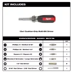Milwaukee 13-in-1 Multi-Tip Cushion Grip Screwdriver with Schrader Bit thumbnail 3