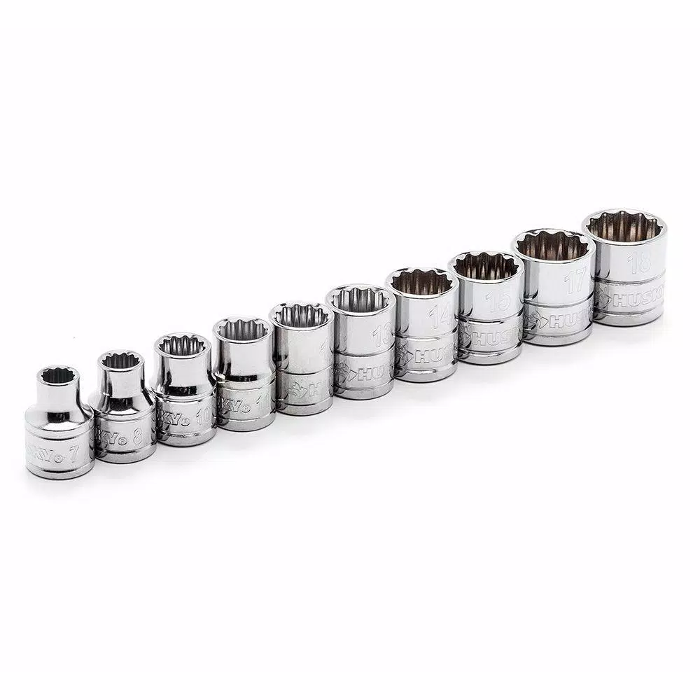 Husky 21-Piece 3/8 in. Drive Lighted Ratchet and Socket Set