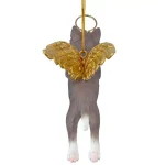 Design Toscano Honor the Feline Grey Tabby Angel Cat Christmas Ornament thumbnail 4