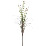 Vickerman 24 in. Artificial Eucalyptus and Green Grass Potted Plant in Black Insertable Pot thumbnail 3